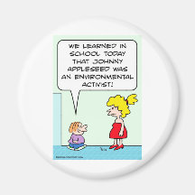 johnny appleseed environmental activist refrigerator magnets