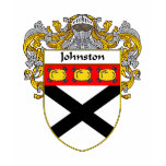Johnston Coat of Arms/Family Crest (Mantled) t-shirts
