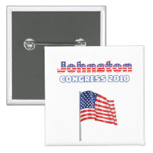 Johnston Patriotic American Flag 2010 Elections Pin