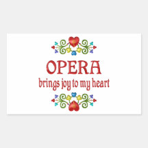 Joie d'opéra autocollants en rectangle