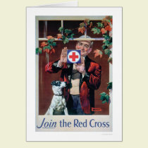 Joignez la Croix-Rouge - homme avec le chien (US00 cartes