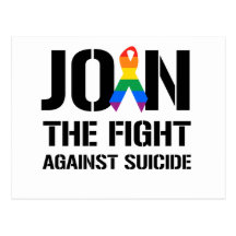 Joignez le combat contre le suicide gai carte postale