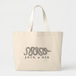 join or die 50 states tote bags