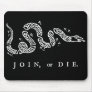 join or die distressed white graphic mouse mats