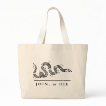 Join or Die - Libertarian Tote Bags