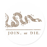 Join Or Die - Libertarian Sticker