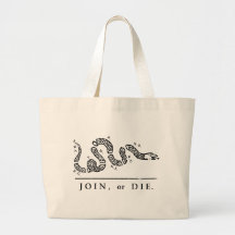 Join or Die - Libertarian Tote Bags