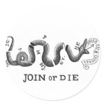 "Join or Die" Revolutionary Patriot Logo Stickers