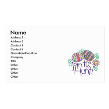 join the easter egg hunt business card templates