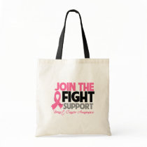 Join The Fight Support Breast Cancer Awareness Tote Bag