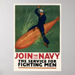 Join The Navy The Service For Fighting Men posters