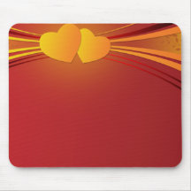 joined hearts design mousepad