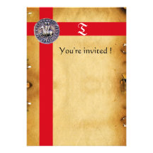 JOINT des CHEVALIERS TEMPLAR, parchemin de monogra Invitations