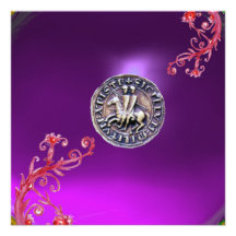 JOINT du gris pourpre des CHEVALIERS TEMPLAR Invitations