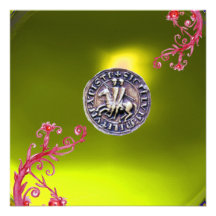JOINT du jaune de topaze des CHEVALIERS TEMPLAR Invitations
