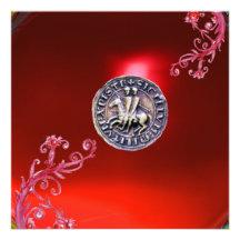 JOINT du rouge rouge des CHEVALIERS TEMPLAR Invitation Personnalisable