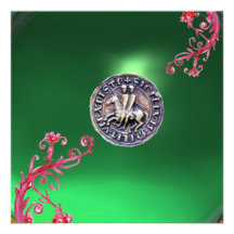 JOINT du vert de jade des CHEVALIERS TEMPLAR Invitations Personnalisées