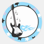 Joints BLEUS d'enveloppe de GUITARE de VEDETTE DU  autocollants