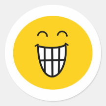 Joking around Smiley face Round Sticker