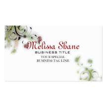 joli carte de visite de nostalgie florale