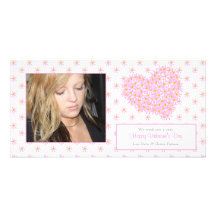 Joli carte photo de heureuse Sainte-Valentin Photocartes Personnalisées