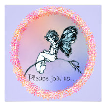 Jolie fée vintage, invitation