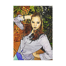 Jolie fille toile tendue