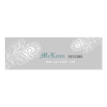 Jolie plume de paon cartes de visite professionnelles
