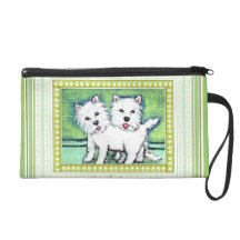 Jolis bracelet/embrayage de chien de Westie Sacs À Main Avec Dragonne