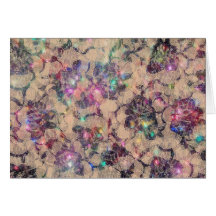 Jolis roses de dentelle carte