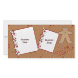 Jolly Christmas - Gingerbread Design Photo Greeting Card