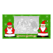 Jolly Christmas Santa and Mrs Claus Photo Cards
