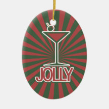 Jolly Martini Christmas Ornaments