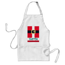 Jolly Red Christmas Santa Designs Aprons