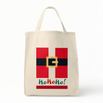 Jolly Red Christmas Santa Designs Tote Bags