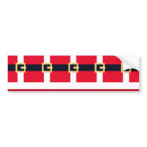 Jolly Red Christmas Santa Designs Bumper Sticker