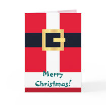 Jolly Red Christmas Santa Designs Greeting Cards