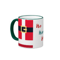 Jolly Red Christmas Santa Designs Coffee Mugs