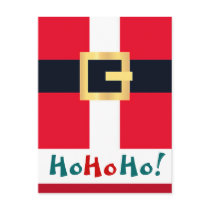 Jolly Red Christmas Santa Designs Post Cards