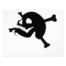 Jolly Roger # 2-Black Personalized Invitation