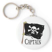 Jolly Roger Captain Keychain