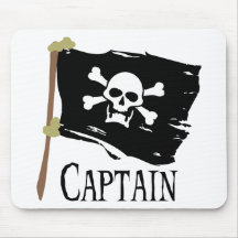Jolly Roger Captain Mouse Pad