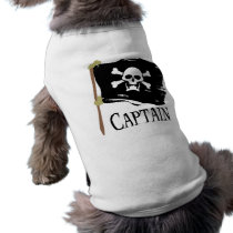 Jolly Roger Captain Pet T Shirt