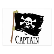 Jolly Roger Captain Post Card