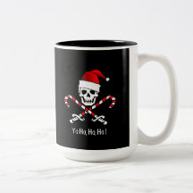 Jolly Roger Christmas Candy Cane Mug