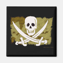 Jolly Roger Map #10 Refrigerator Magnet