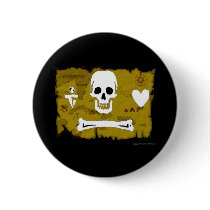 Jolly Roger Map #2 Pinback Button