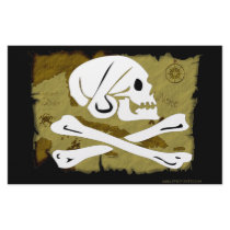 Jolly Roger Map #4 Custom Stationery