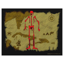 Jolly Roger Map #6 Personalized Letterhead