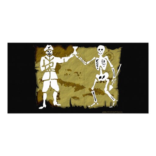 Jolly Roger Map  #8 Customized Photo Card